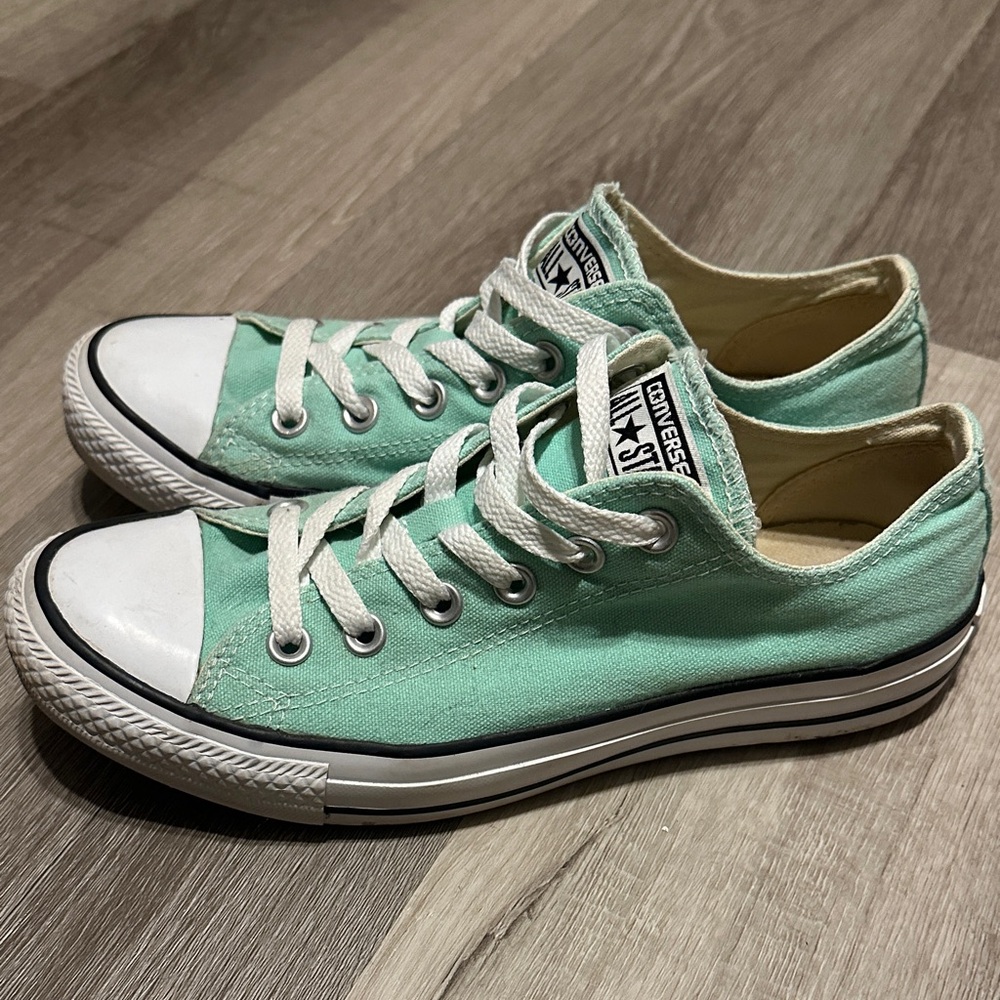Converse All Star Pastel Green Canvas Shoes - Picture 3 of 5